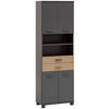 HOCHSCHRANK 59,8/180,9/32,6 cm  - Eichefarben/Anthrazit, Modern, Holz/Holzwerkstoff (59,8/180,9/32,6cm) - Stylife