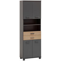 HOCHSCHRANK 59,8/180,9/32,6 cm  - Eichefarben/Anthrazit, Modern, Holz/Holzwerkstoff (59,8/180,9/32,6cm) - Stylife