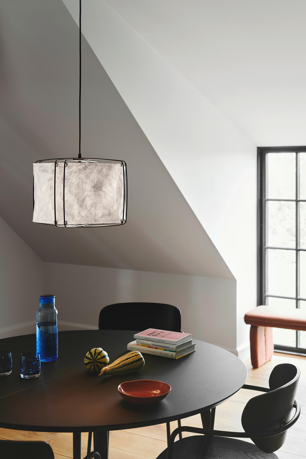 HÄNGELEUCHTE Cardine 35/28,5 cm   - Schwarz/Weiß, Design, Kunststoff/Metall (35/28,5cm) - Nordlux