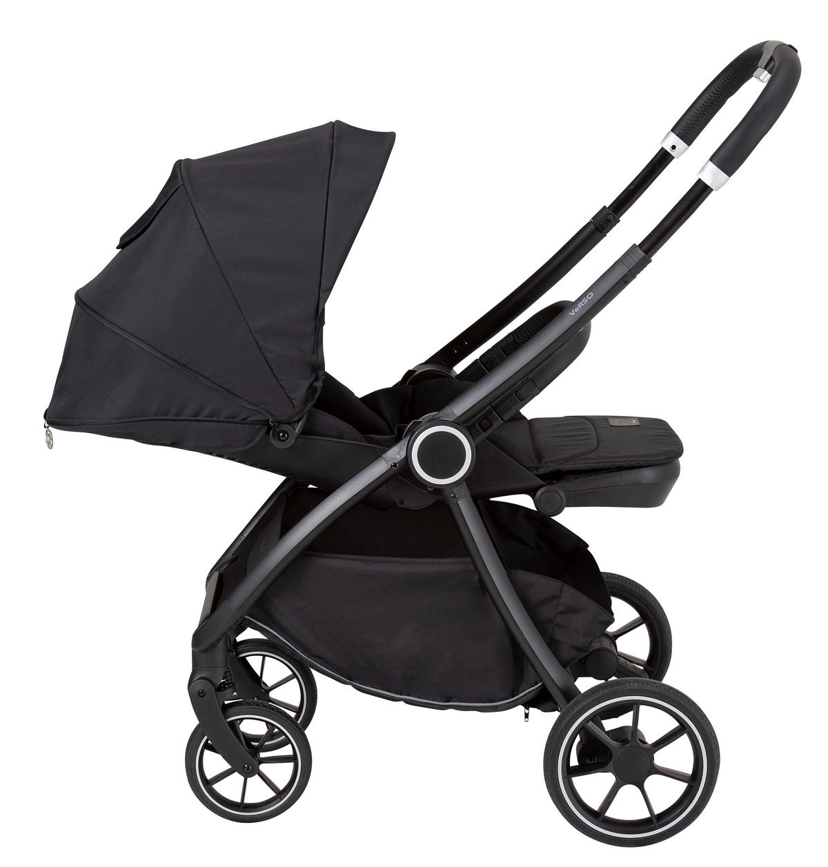 KOMBIKINDERWAGEN Verso Plus  - Schwarz, Basics, Textil (86/62,5/108cm) - Hartan