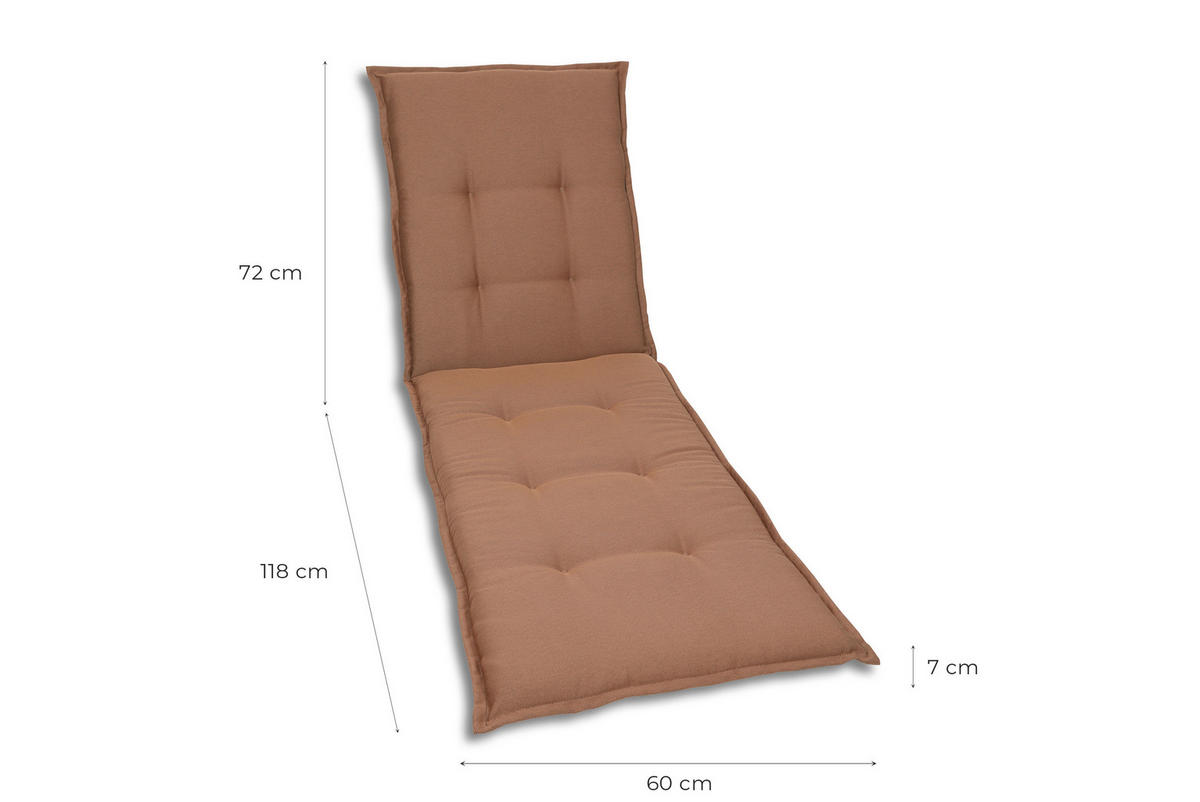 LIEGENAUFLAGE Uni  - Rot, Basics, Textil (60/7/190cm)