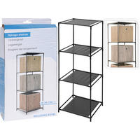 REGAL Schwarz  - Schwarz, Basics, Textil/Metall (34/34/104cm)