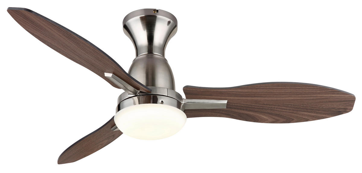 Ventilator mit Beleuchtung GALE 107/32,5 cm   - Hellbraun/Dunkelbraun, KONVENTIONELL, Holzwerkstoff/Kunststoff (107/32,5cm) - Globo