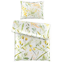 POSTELJINA FROWN 140/200 cm saten zelena, bela  - zelena/bela, Konvencionalno, tekstil (140/200cm) - Esposa