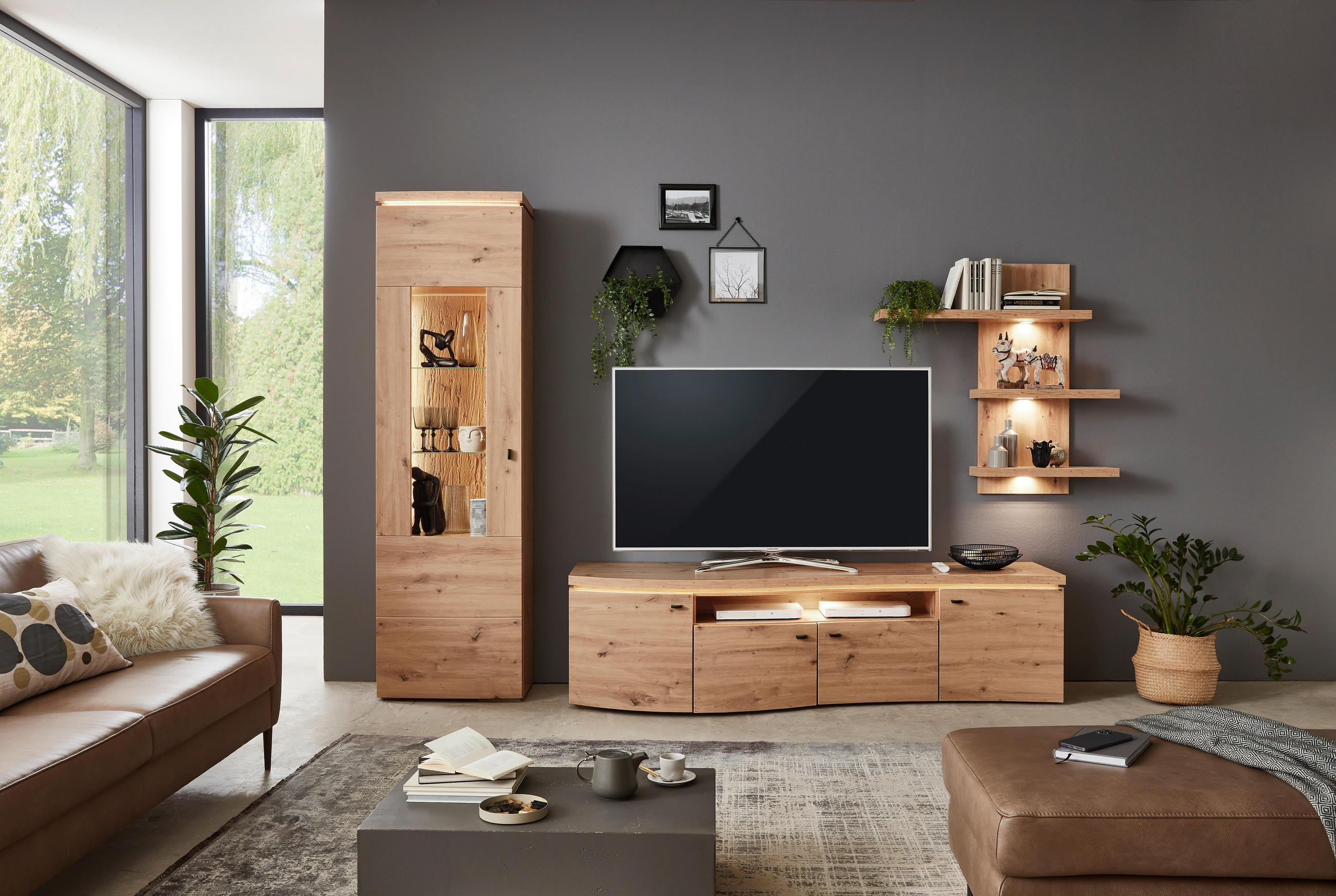 WANDREGAL  102/100,8/19,6 cm  - Eiche Artisan, Modern, Holzwerkstoff (102/100,8/19,6cm) - Modante