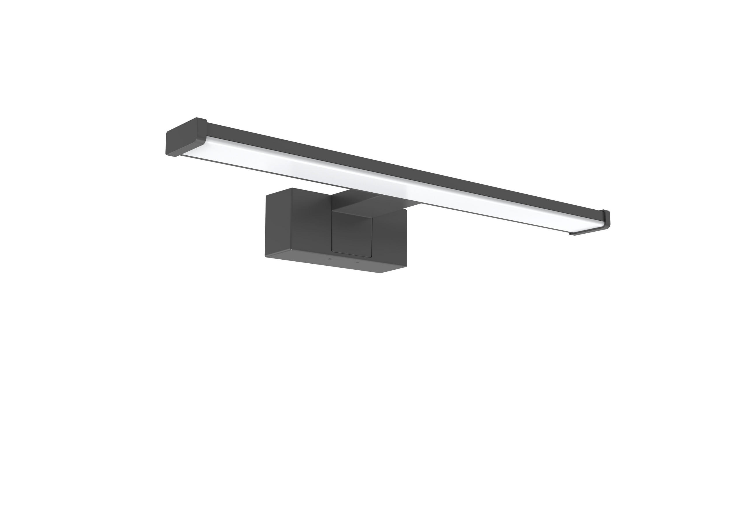 STENSKA SVETILKA ZA KOPALNICO   30/5,1/13,8 cm          4000 K - črna, Basics, umetna masa (30/5,1/13,8cm)