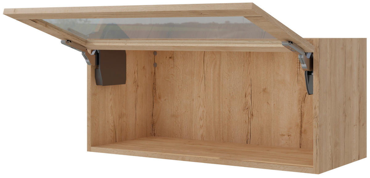 HÄNGESCHRANK 80/36/35 cm  - Eichefarben, MODERN, Glas/Holzwerkstoff (80/36/35cm) - Celina Home
