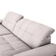 ECKSOFA in Webstoff Hellrosa  - Hellrosa/Schwarz, Design, Textil/Metall (180/265cm) - Carryhome