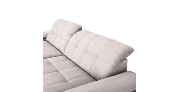 ECKSOFA in Webstoff Hellrosa  - Hellrosa/Schwarz, Design, Textil/Metall (180/265cm) - Carryhome