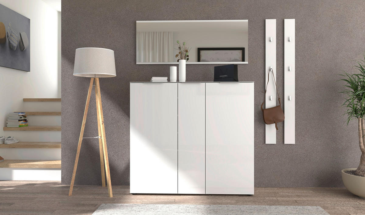 GARDEROBNI PANEL - bela, Moderno, leseni material (80/138/28cm) - Voleo