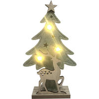 KARÁCSONYI FIGURA - natúr színű/zöld, Lifestyle, faalapú anyag/textil (13/23/5,5cm) - X-Mas