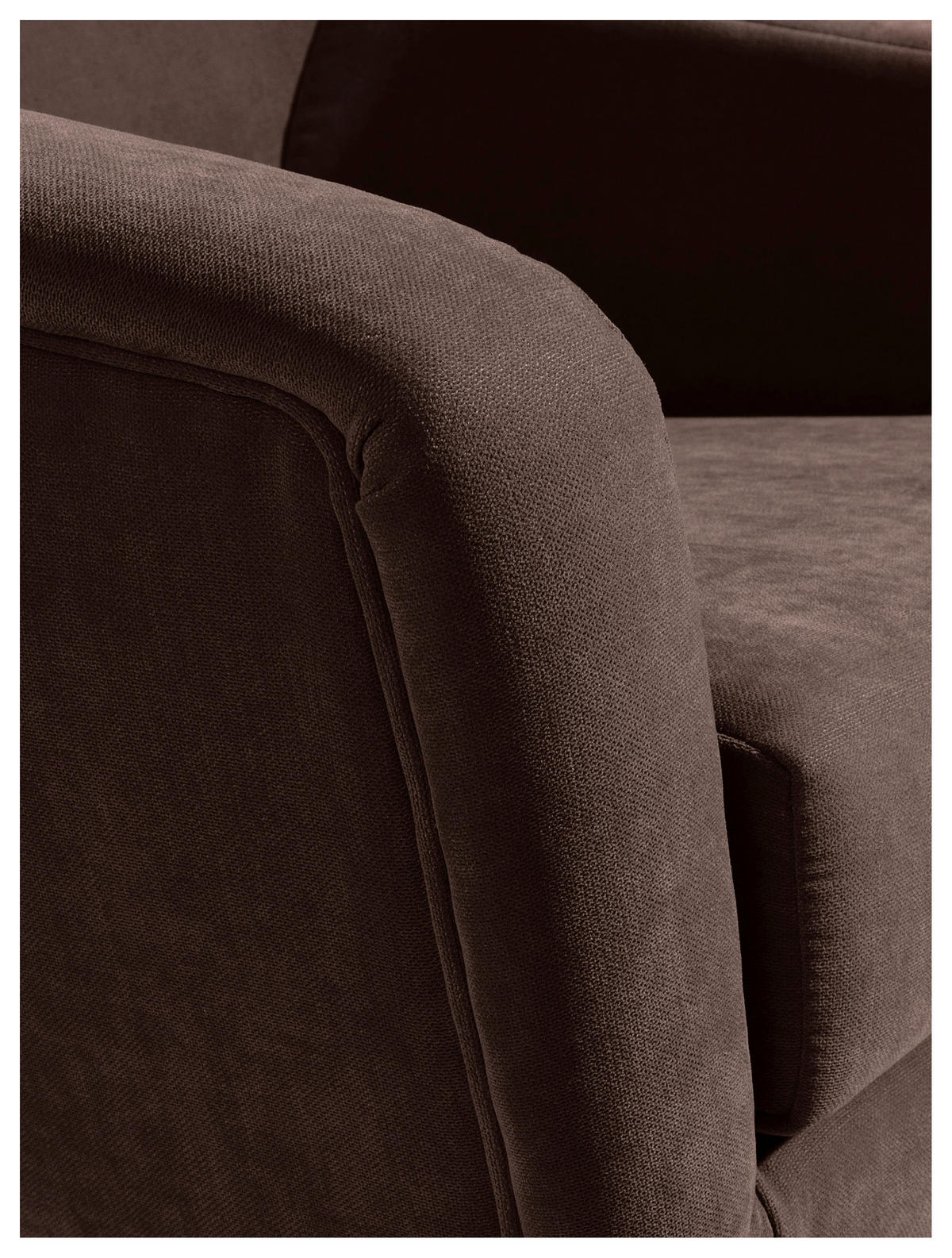 SESSEL in Velours Braun  - Buchefarben/Braun, Design, Holz/Textil (67/81/71cm) - Max Winzer