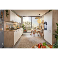 KUCHYNSKÁ LINKA WIN 300 - magnóliová/farba ušľachtilej ocele, Konventionell, kov/kompozitné drevo (300cm) - Welnova