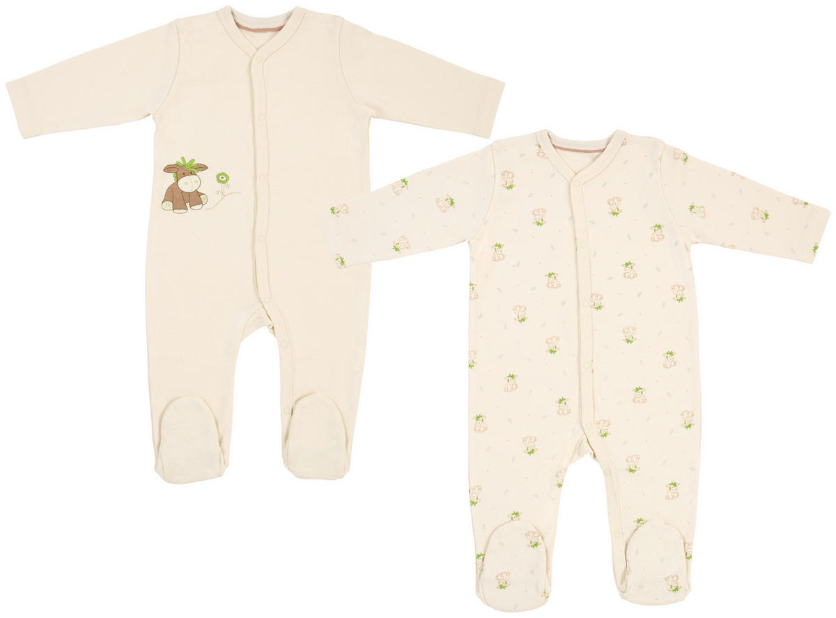 SCHLAFANZUG 2 Stück  - Taupe/Naturfarben, Basics, Textil (62null) - Patinio