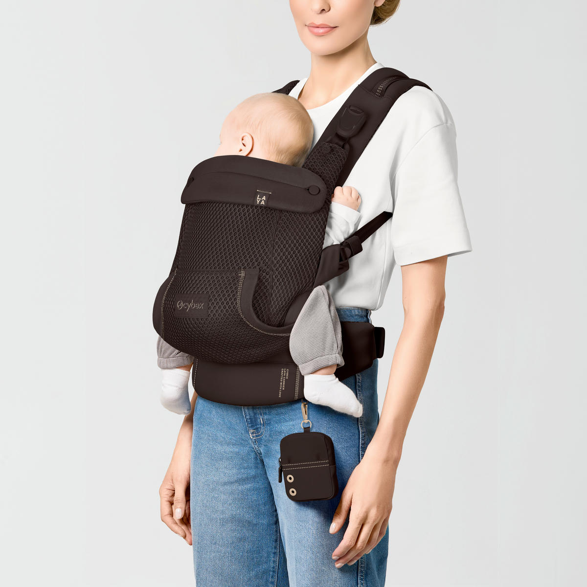 BABYTRAGE Laya  - Dunkelbraun, Basics, Textil (50/60cm) - Cybex