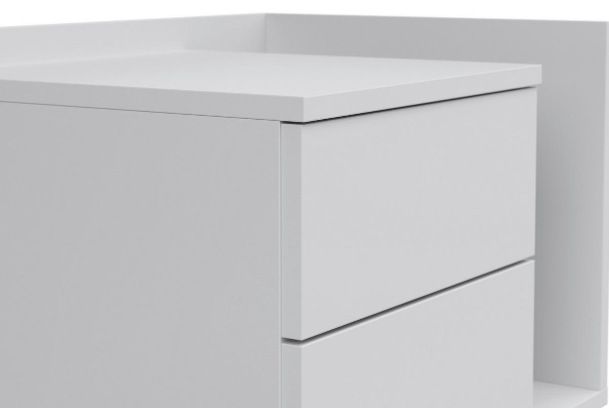 NACHTKÄSTCHEN 50/48/38 cm  in Hellgrau  - Hellgrau/Graphitfarben, Design, Holzwerkstoff/Kunststoff (50/48/38cm) - Lomoco