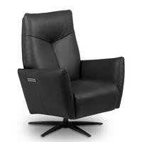 RELAXSESSEL Leder Schwarz  - Schwarz, Design, Leder/Metall (76/107/88cm) - Livetastic