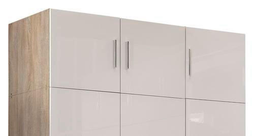 AUFSATZSCHRANK 120/40/54 cm  in  - Chromfarben/Eichefarben, Design, Holzwerkstoff/Kunststoff (120/40/54cm) - Xora
