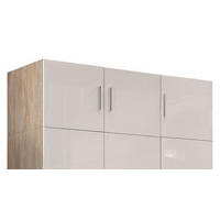 AUFSATZSCHRANK 120/40/54 cm  in  - Chromfarben/Eichefarben, Design, Holzwerkstoff/Kunststoff (120/40/54cm) - Xora
