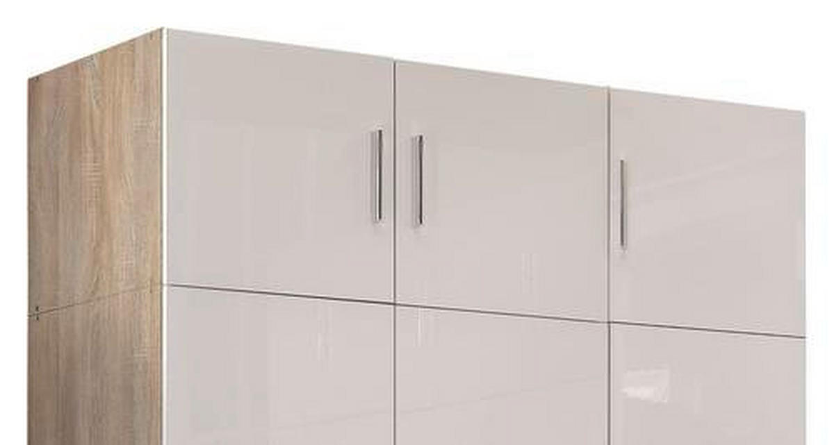 AUFSATZSCHRANK 120/40/54 cm  in  - Chromfarben/Eichefarben, Design, Holzwerkstoff/Kunststoff (120/40/54cm) - Xora