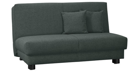 SCHLAFSOFA Webstoff Dunkelgrau  - Dunkelgrau/Schwarz, Design, Textil/Metall (145/85/100cm) - Carryhome