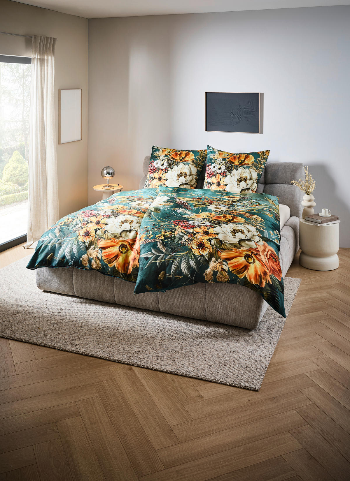 WENDEBETTWÄSCHE 2-teilig Satin  - Multicolor, Textil (135cm) - Novel