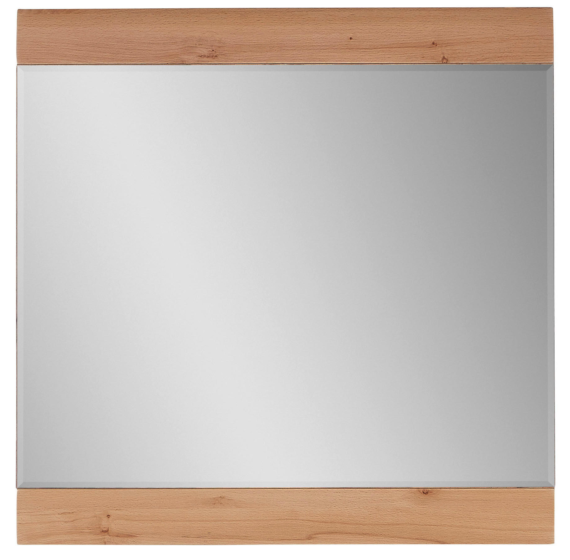 WANDSPIEGEL 76/76/2 cm    in quadratisch  - Buchefarben, KONVENTIONELL, Glas/Holzwerkstoff (76/76/2cm) - Voleo