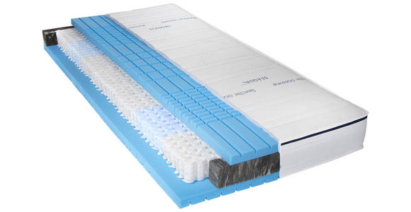 TASCHENFEDERKERNMATRATZE Emotion S60 Hybrid 160/200 cm Höhe ca. 21 cm  - Weiß, Basics, Textil (160/200cm) - Novel