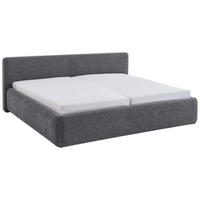 POLSTERBETT Bettkasten, Lattenroste Grau 180/200 cm  - Birkefarben/Buchefarben, Design, Holz/Textil (180/200cm) - Xora