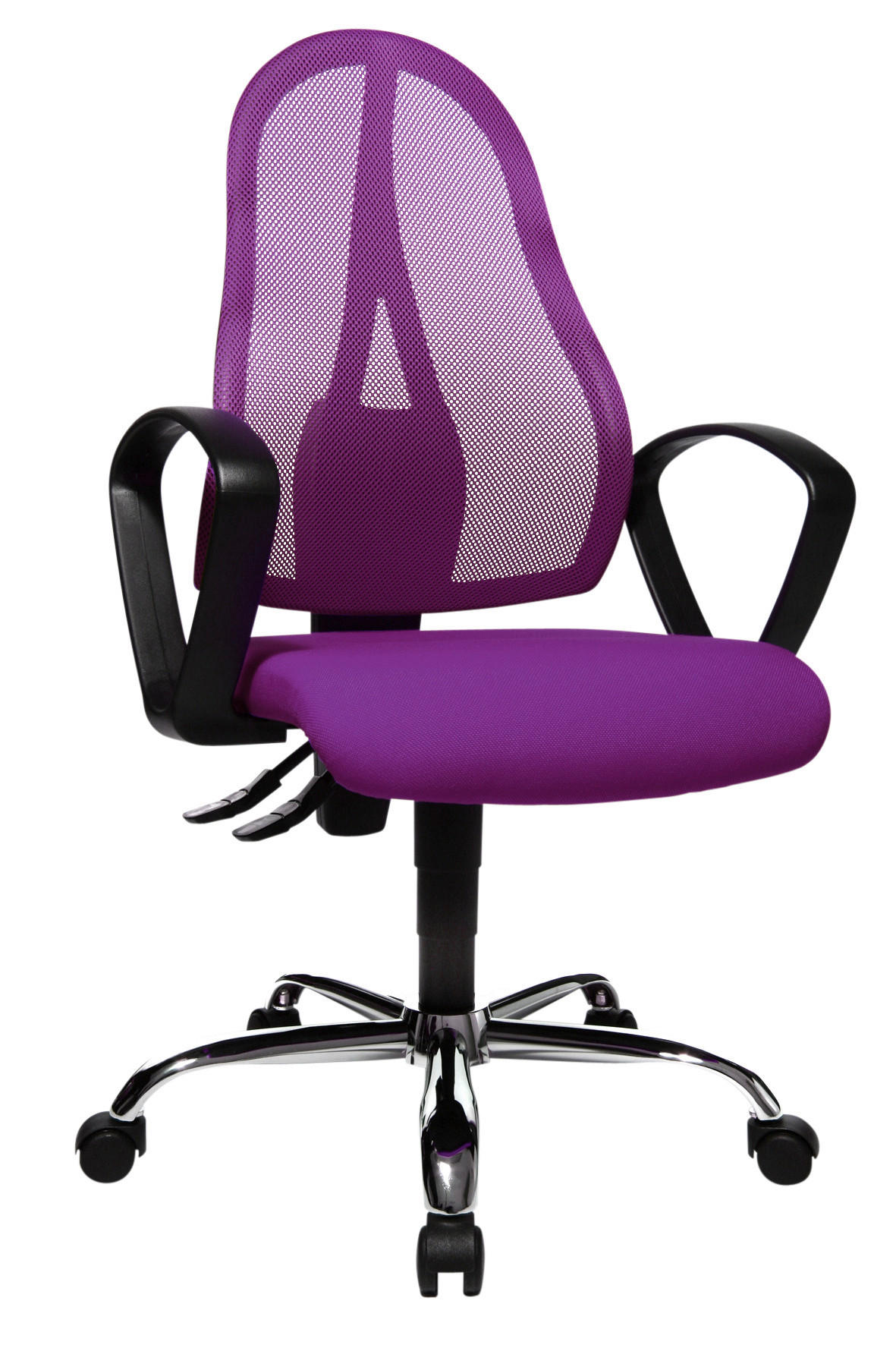 DREHSTUHL Netz Lila, Schwarz  - Lila/Schwarz, Design, Kunststoff/Textil (48/103-111/48cm) - Topstar