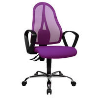 DREHSTUHL Netz Lila, Schwarz  - Lila/Schwarz, Design, Kunststoff/Textil (48/103-111/48cm) - Topstar