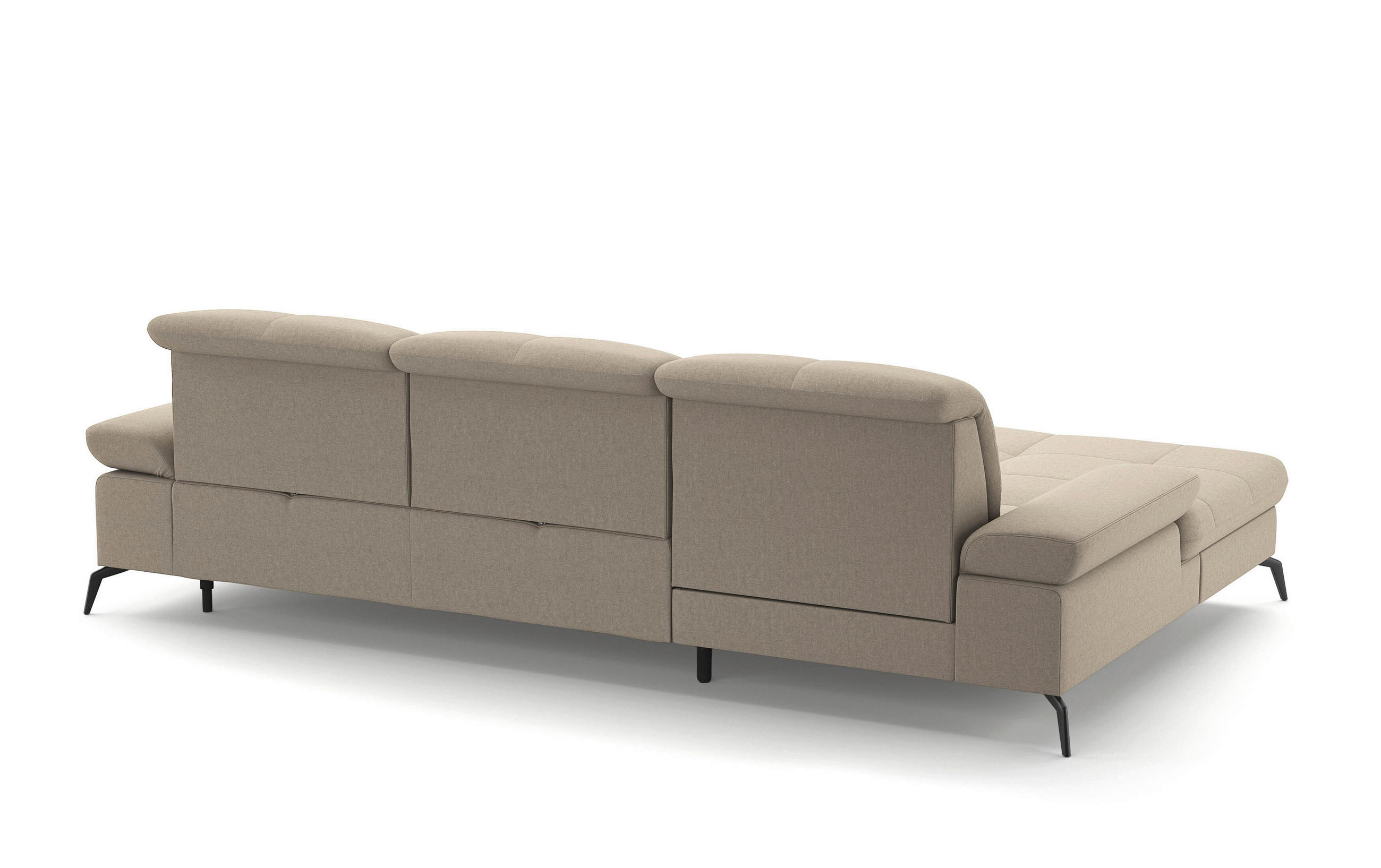 Thumbnail - Sit & More Ecksofa, Taupe, Textil, 4,5-Sitzer, Ottomane links, L-Form, 279x185 cm, Goldenes M, Oeko-Tex® Standard 100, M...