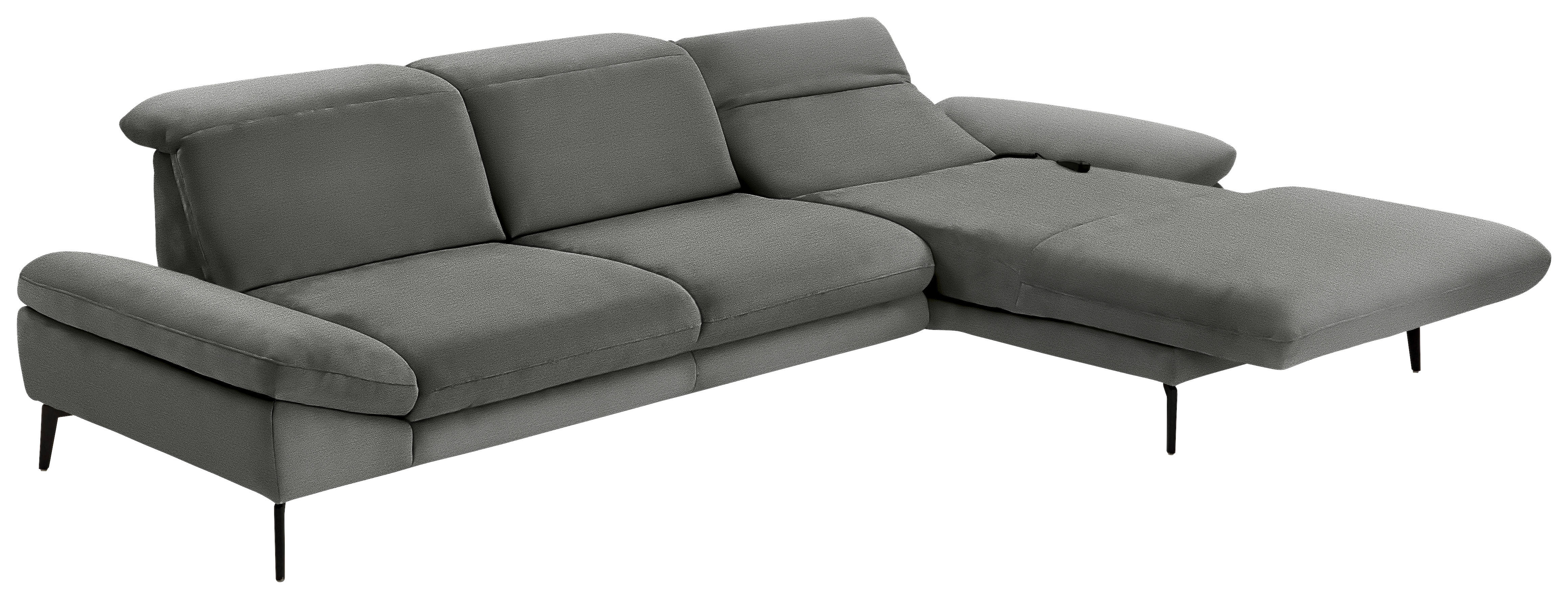 Thumbnail - Beldomo System Ecksofa, Grau, Textil, 3-Sitzer, Ottomane rechts, L-Form, 319x188 cm, Fußauswahl, Stoffauswahl, Sitzquali...