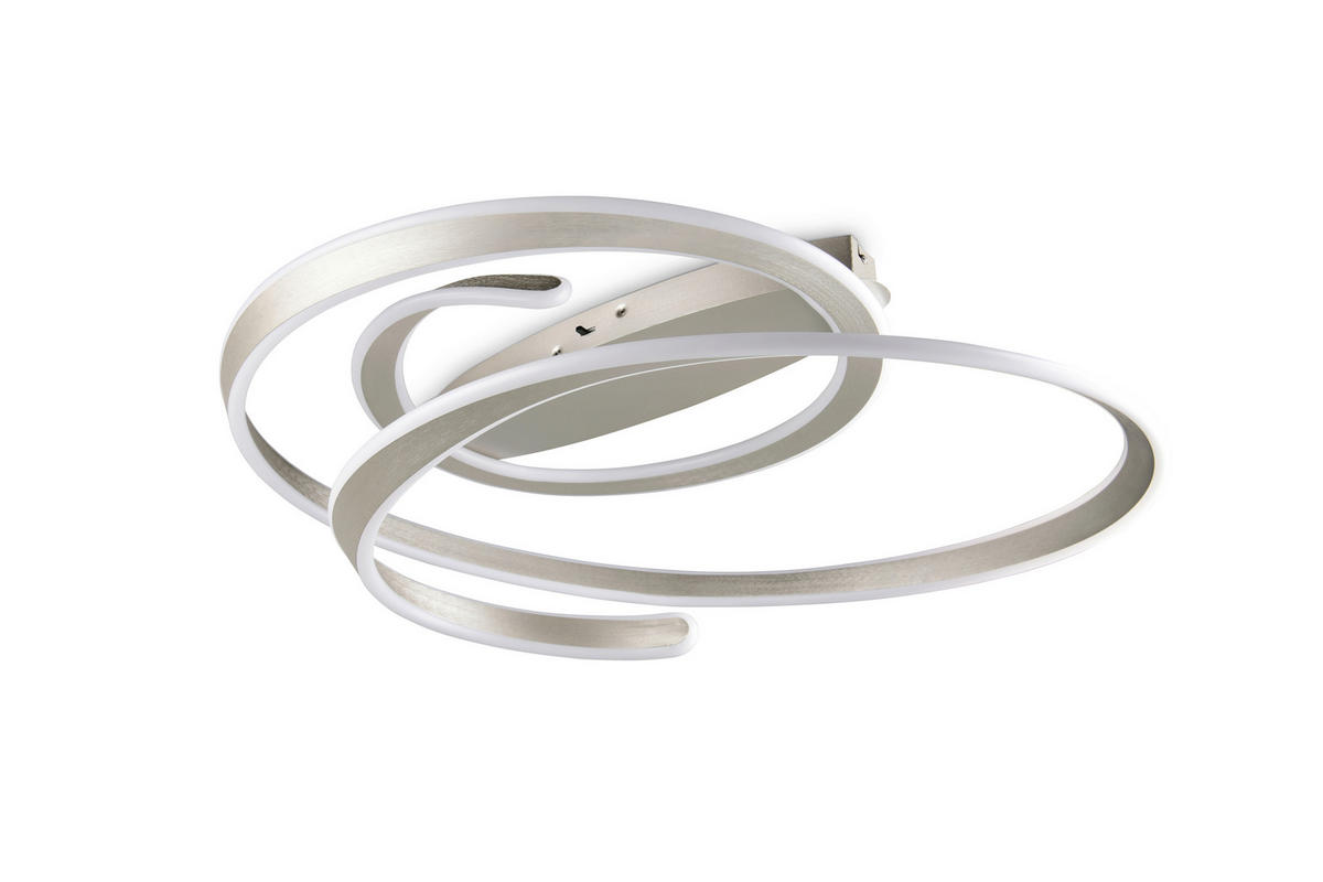 LED-DECKENLEUCHTE Arlington  - Nickelfarben, Design, Metall (80/22/60cm)