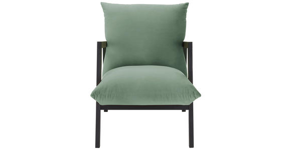 SESSEL in Mikrofaser Mintgrün - Wengefarben/Mintgrün, Design, Holz/Textil (63/76/80cm) - Carryhome