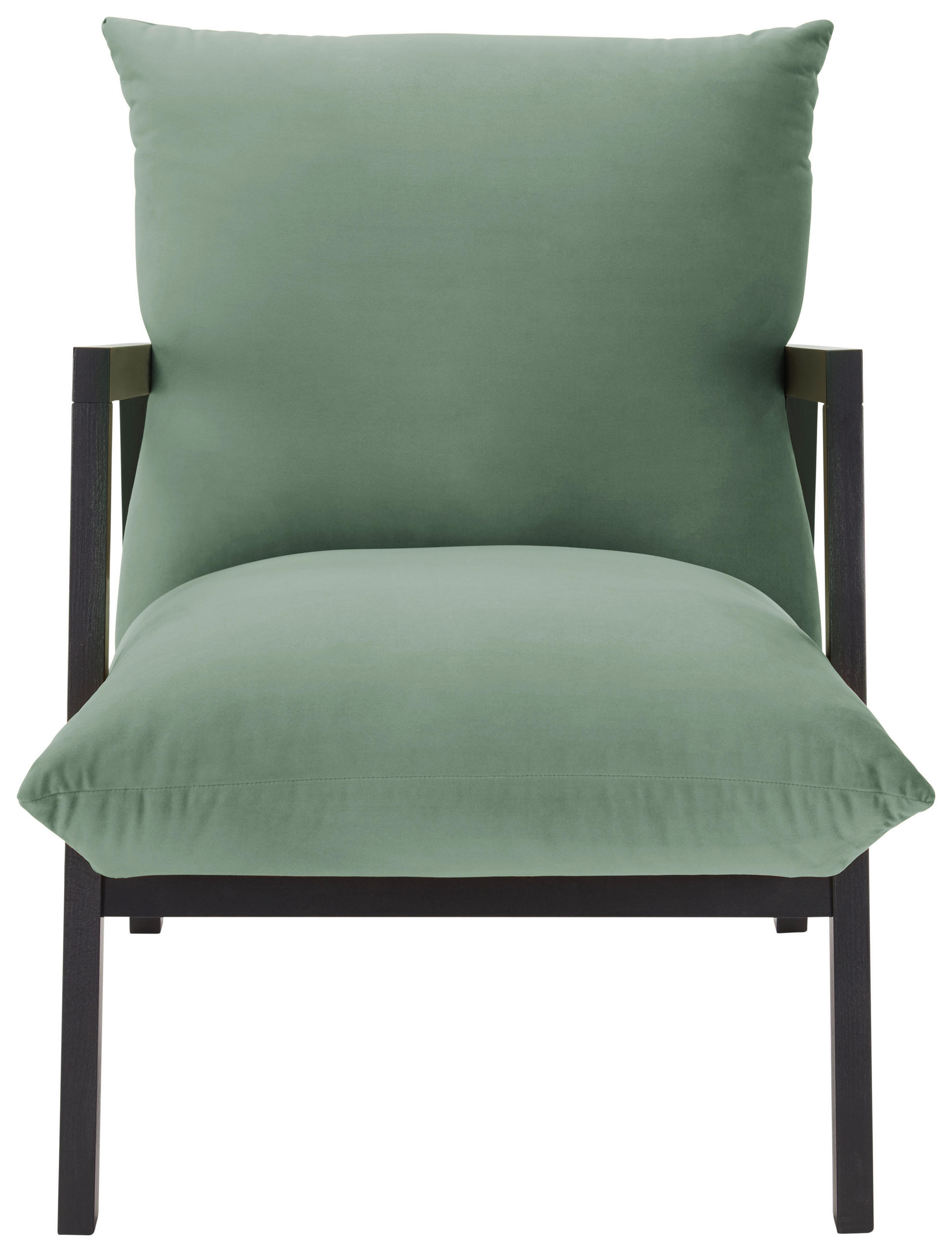 SESSEL Mikrofaser Mintgrün    - Wengefarben/Mintgrün, Design, Holz/Textil (63/76/80cm) - Carryhome