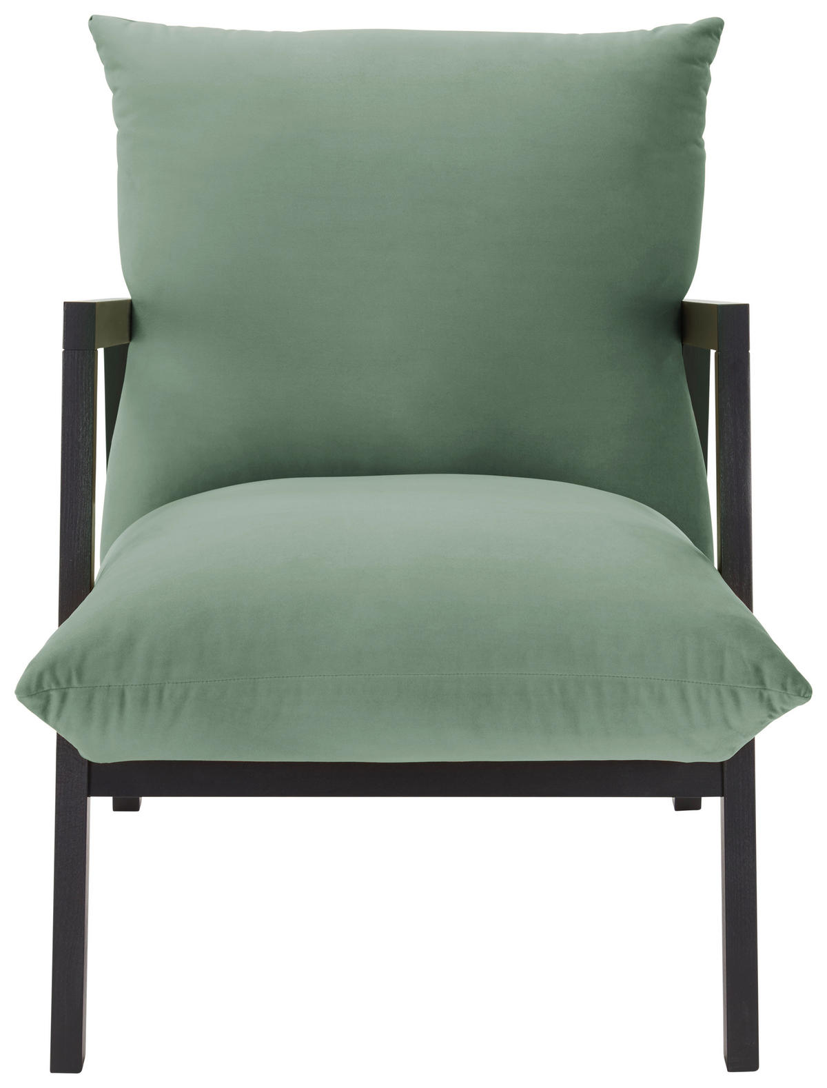 SESSEL Mikrofaser Mintgrün    - Wengefarben/Mintgrün, Design, Holz/Textil (63/76/80cm) - Carryhome