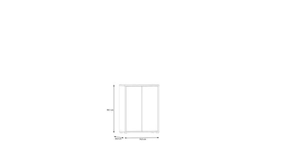 SCHUHSCHRANK 74,5/99,1/34,9 cm  - Eiche Artisan/Grau, MODERN, Holzwerkstoff/Kunststoff (74,5/99,1/34,9cm) - Xora