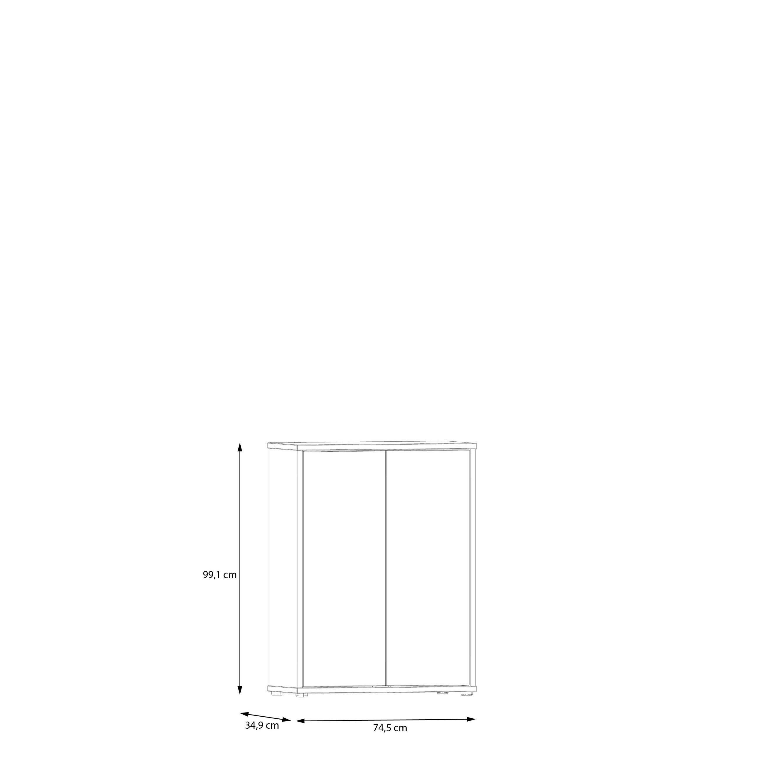 SCHUHSCHRANK Salbeigrün  - Salbeigrün/Grau, MODERN, Holzwerkstoff/Kunststoff (74,5/99,1/34,9cm) - Xora