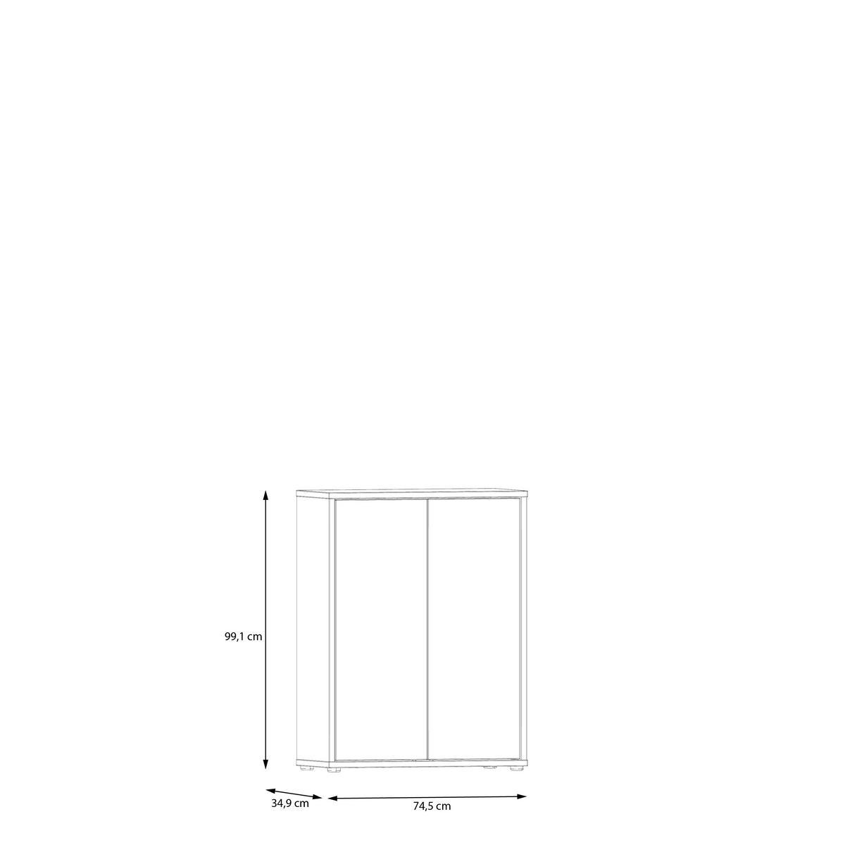 SCHUHSCHRANK Salbeigrün  - Salbeigrün/Grau, MODERN, Holzwerkstoff/Kunststoff (75/100/35cm) - Xora