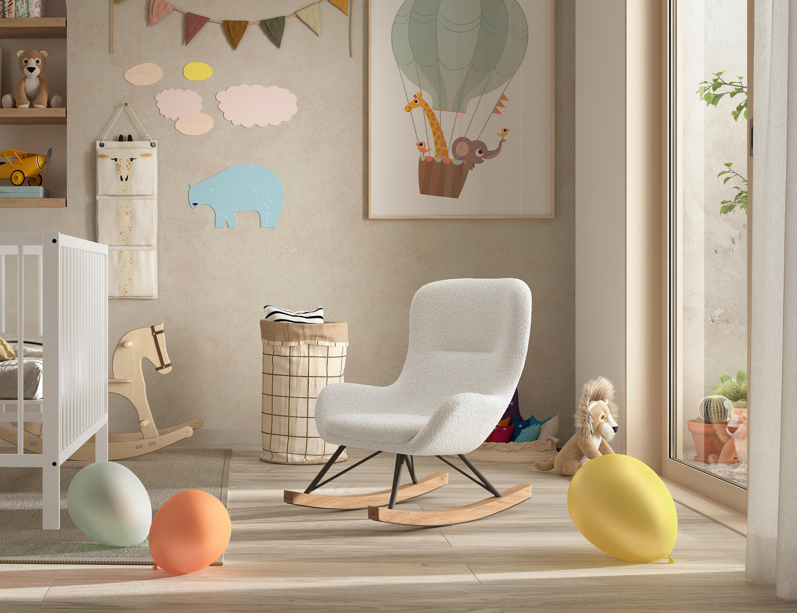KINDERSESSEL - Weiß, MODERN, Textil (55/69/65cm) - MID.YOU