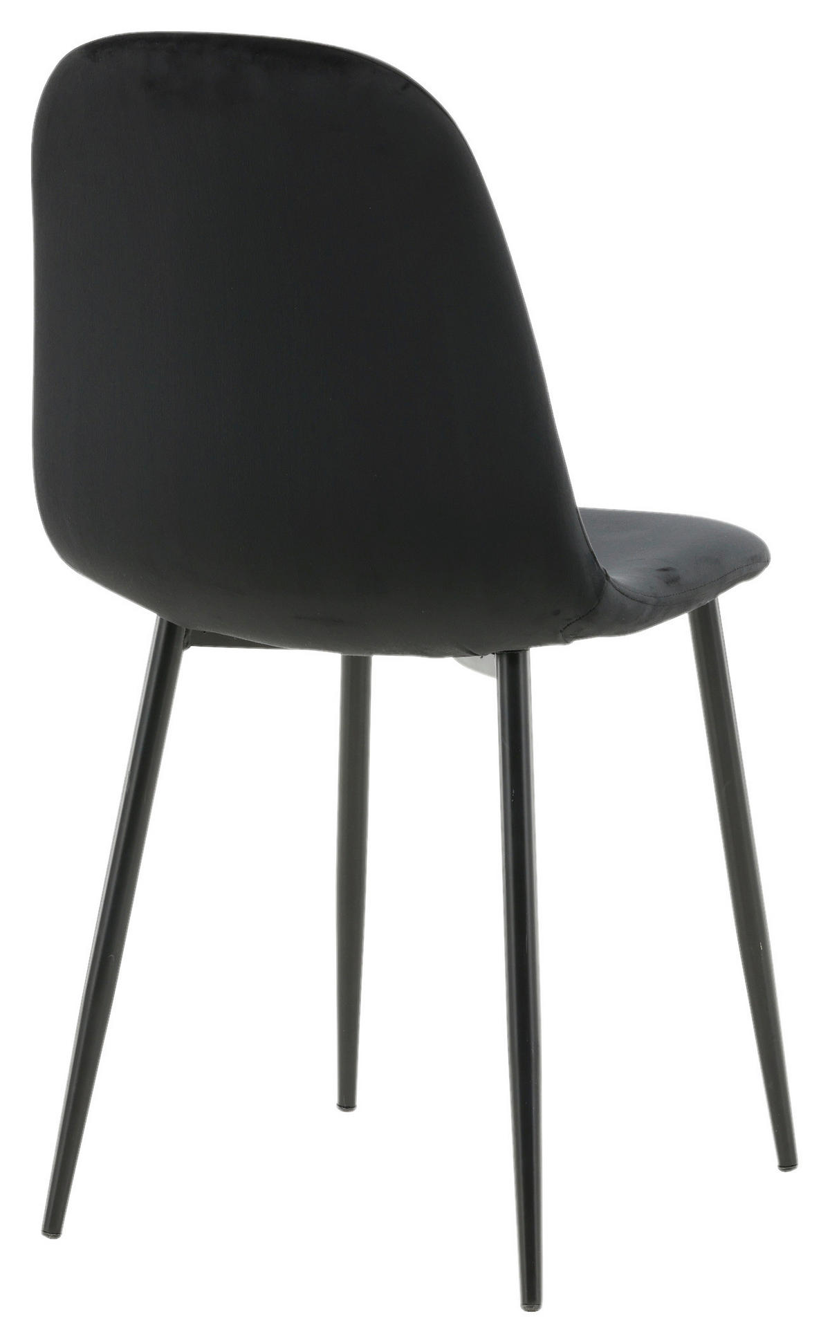 STOLSET 2 styck stål sammet  - svart, Design, metall/textil (44/88/53cm) - Livetastic