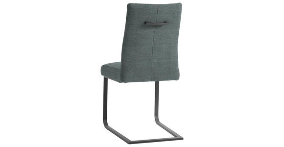 SCHWINGSTUHL  in Stahl Chenille  - Blaugrau/Schwarz, Design, Textil/Metall (47/93/58cm) - Dieter Knoll