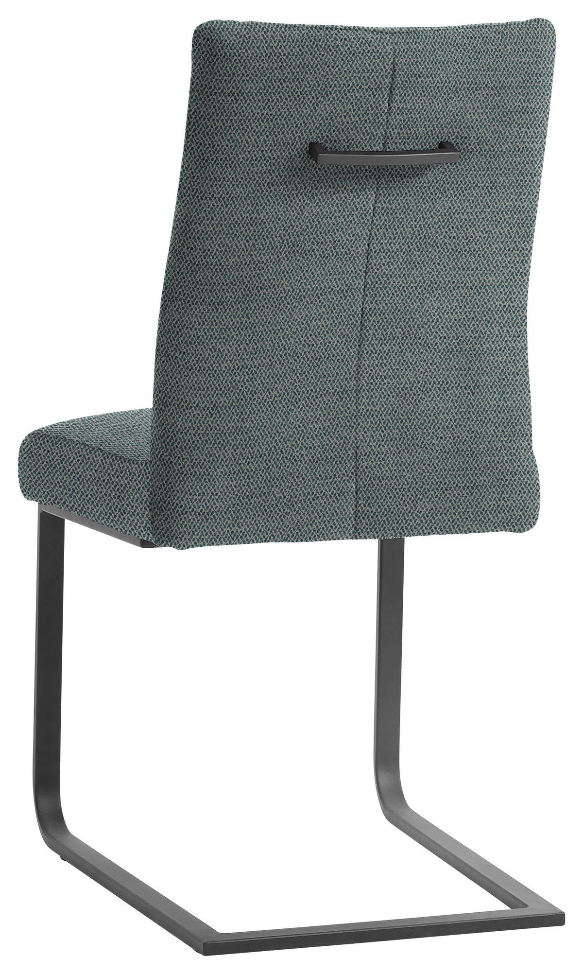 SCHWINGSTUHL  in Stahl Chenille  - Blaugrau/Schwarz, Design, Textil/Metall (47/93/58cm) - Dieter Knoll