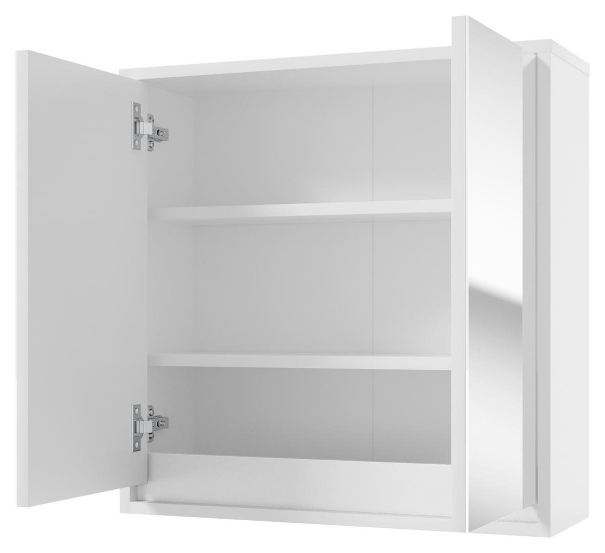SPIEGELSCHRANK 60/60/20 cm  - Anthrazit/Weiß, Basics, Holzwerkstoff (60/60/20cm) - MID.YOU