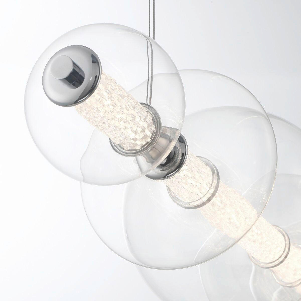 LED-HÄNGELEUCHTE 70/142,1/30 cm    - Chromfarben, Basics, Glas/Metall (70/142,1/30cm) - Elstead Lighting