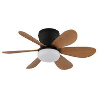 DECKENVENTILATOR Delores 50/16,5 cm  - Schwarz/Braun, Design, Kunststoff/Metall (50/16,5cm) - Globo