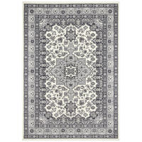 VINTAGE-TEPPICH 80/150 cm Mirkan Creme, Grau  - Creme/Grau, Basics, Kunststoff/Textil (80/150cm)