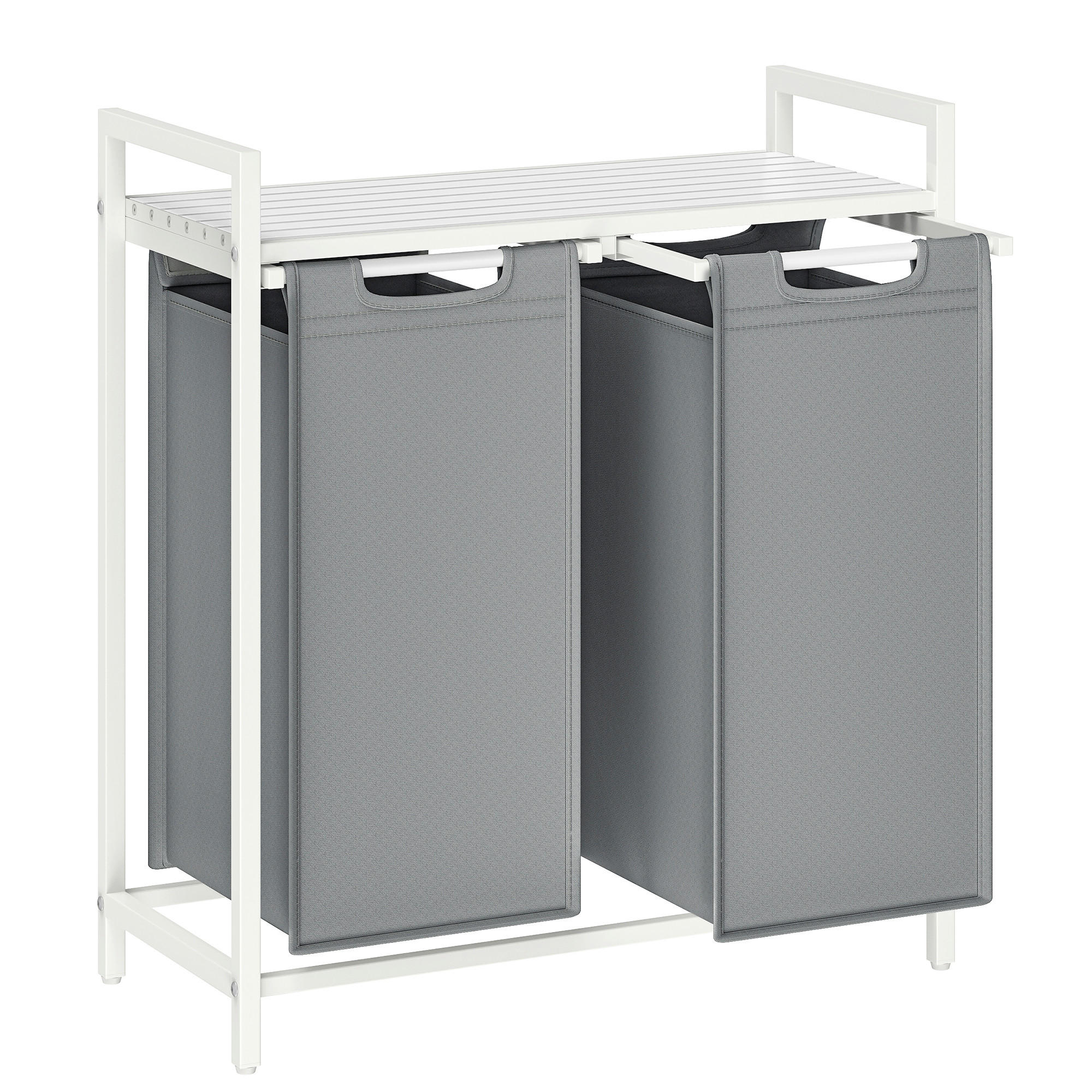 MID.YOU KOŠ NA PRÁDLO, šedá, bílá