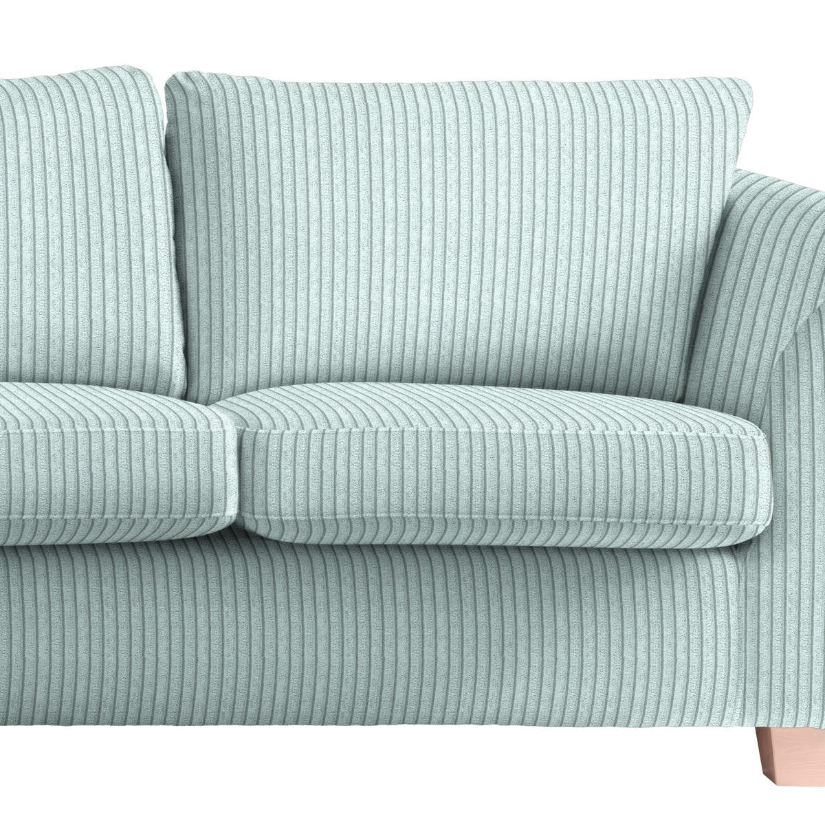 2-SITZER-SOFA in Cord Hellblau  - Naturfarben/Hellblau, Holz/Textil (190/70-85/95cm) - MID.YOU